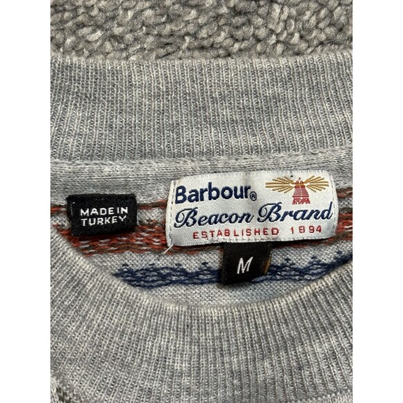 Barbour Beacon Brand Nordic Style Men's Cashmere Blend Sweater Size M - Picture 4 of 7
